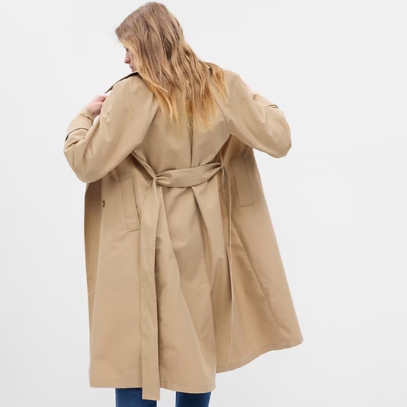 GAP Icon Trenchcoat, Size Small Petite - Picture 4 of 9